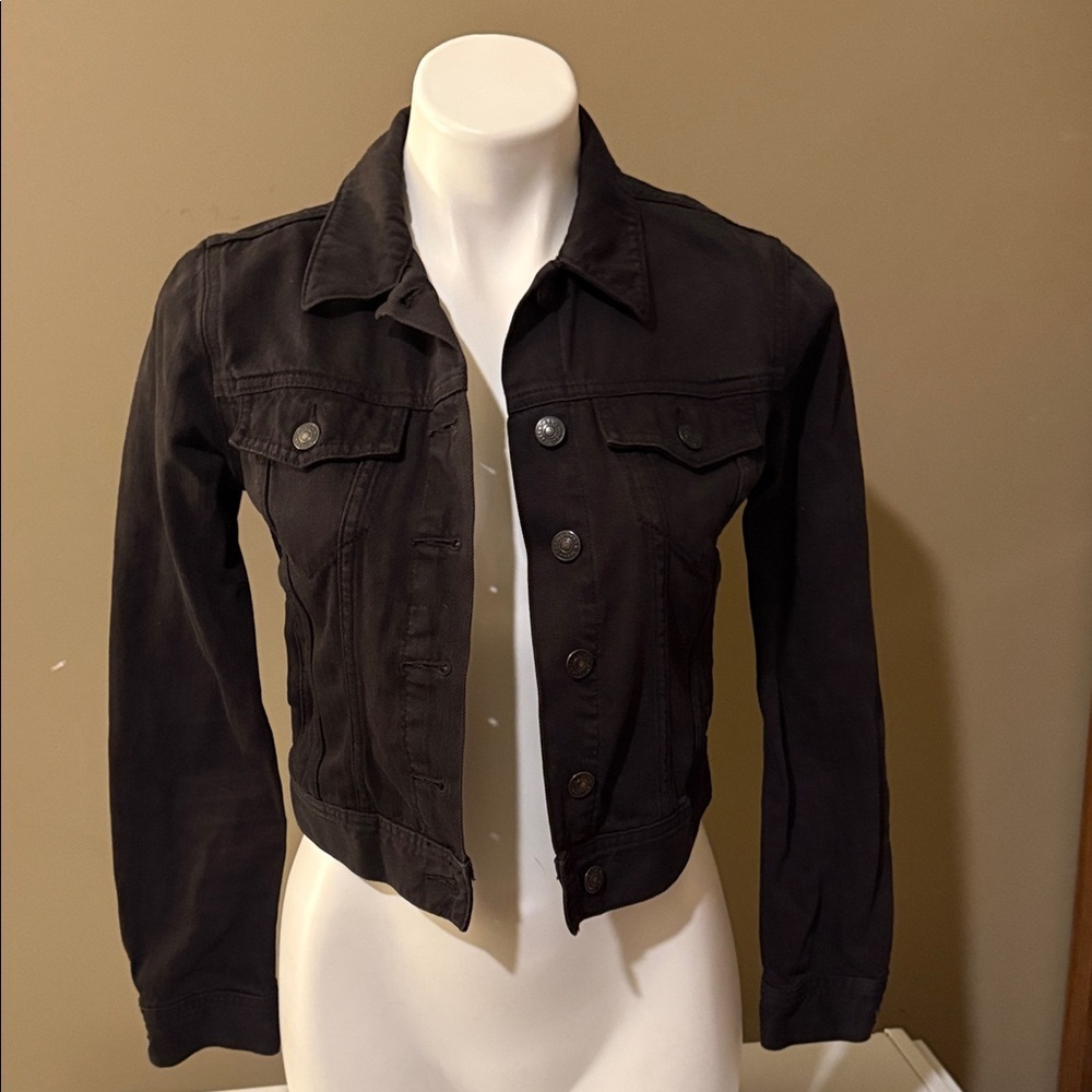 Aritzia Talula Charcoal Jean Jacket